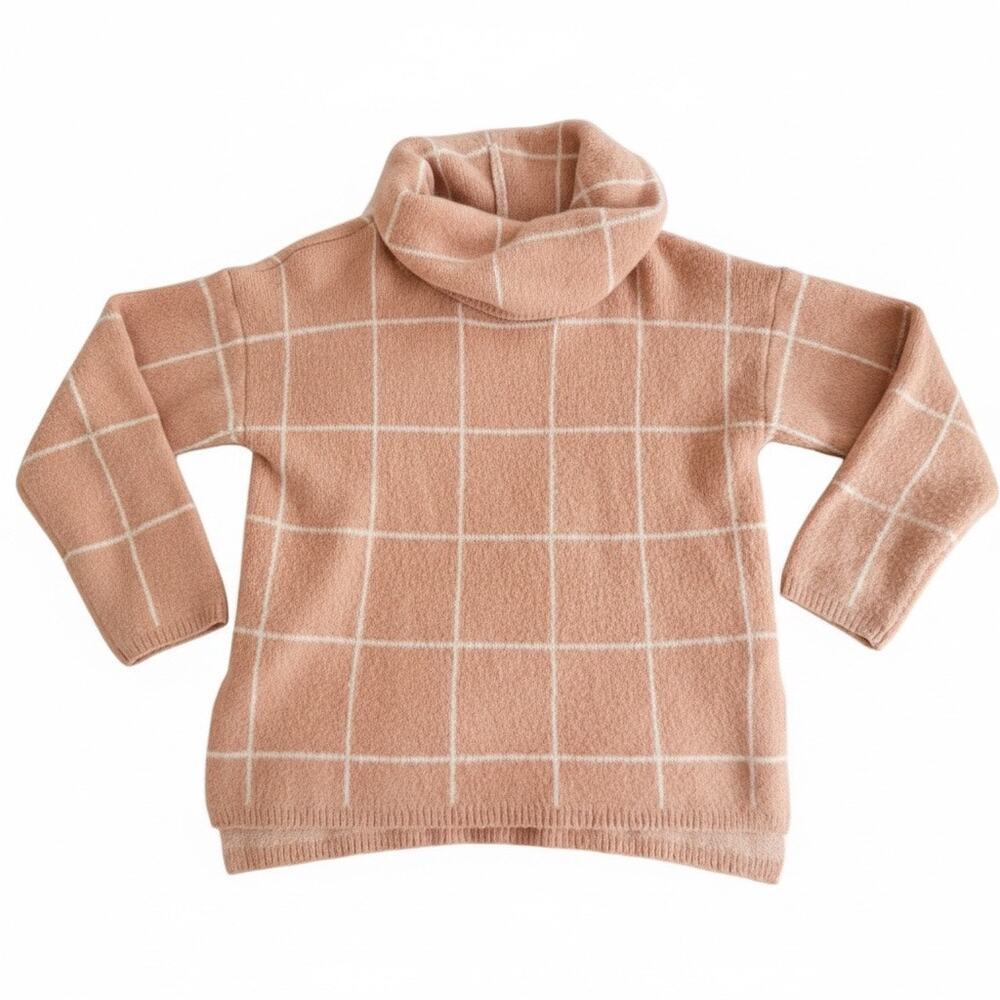 Lulus Blush Pink and White Cowl Neck Knit Sweater Small - Picture 6 of 6